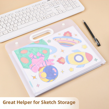 Mākslas albums un portfeļa mapīte A4/8K/4K, plastmasas materiāls, 100 lapas, biezums 50C, logotipa druka pieejama