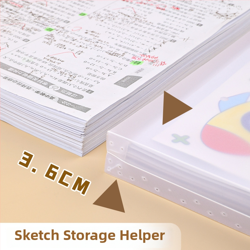 Mākslas albums un portfeļa mapīte A4/8K/4K, plastmasas materiāls, 100 lapas, biezums 50C, logotipa druka pieejama