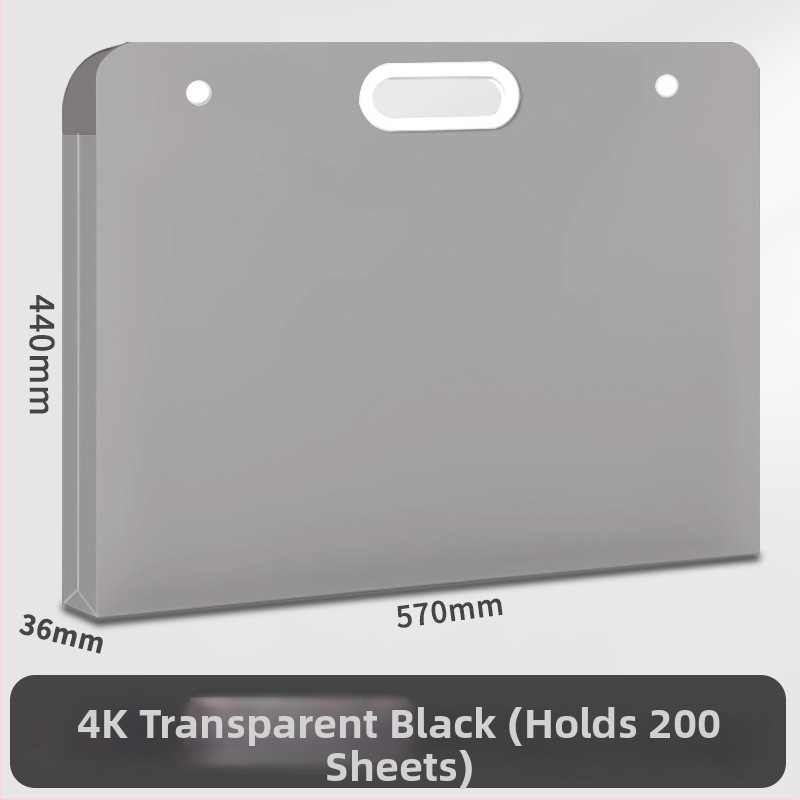 Mākslas albums un portfeļa mapīte A4/8K/4K, plastmasas materiāls, 100 lapas, biezums 50C, logotipa druka pieejama
