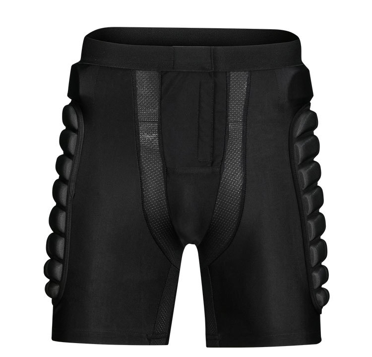 Хип защитни панталони за спорт: антипадане, антисблъсък; материали: Lycra, полиестер, EVA; подходящи спортове: ски, кънки, водни ски, ролери; опаковка: 45–50 бр; категория: комбинирана спортна защита