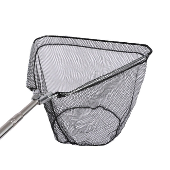 Roostevabast terasest kalastusvõrgu vart ja pea komplekt, teleskoopiline kokkupandav võrguvart kolmnurkse peaga, Ø40 mm diameeter, sügavus 35, peenvõrk