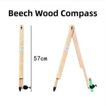 Koka trijstūra lineāla komplekts ar zīmēšanas dēliņu un rokturi, daudzfunkcionāls mācību instruments ar leņķmēru un cirkuli, 1 kg