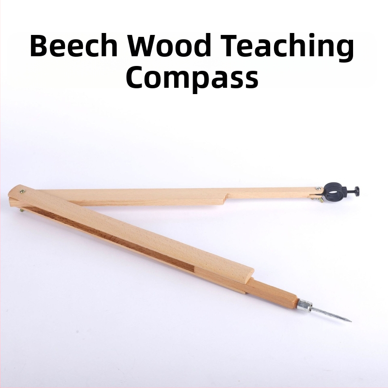 Koka trijstūra lineāla komplekts ar zīmēšanas dēliņu un rokturi, daudzfunkcionāls mācību instruments ar leņķmēru un cirkuli, 1 kg