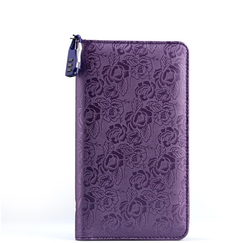 Suport pentru carnet bancar – PU material, închidere cu parolă, fermoar, imprimare logo disponibilă