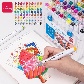 Deli dvostruki marker na bazi vode s vlaknastim vrhom, za dječje crtanje