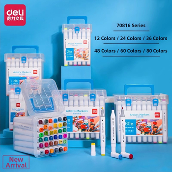 Deli dvostruki marker na bazi vode s vlaknastim vrhom, za dječje crtanje