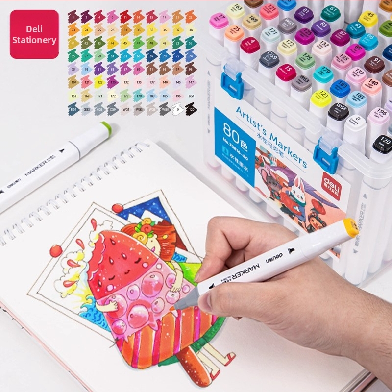 Deli dvostruki marker na bazi vode s vlaknastim vrhom, za dječje crtanje