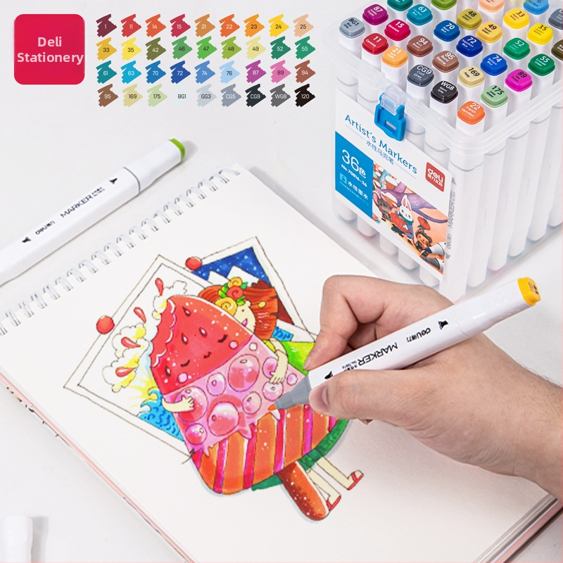 Deli dvostruki marker na bazi vode s vlaknastim vrhom, za dječje crtanje