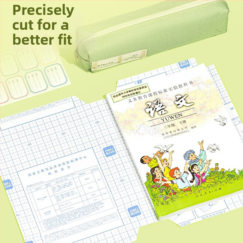 Deli grāmatu vāciņi no kraft papīra, caurspīdīgi, pilns komplekts pirmajai klasei, biezināti matētie aizsargājošie vāciņi