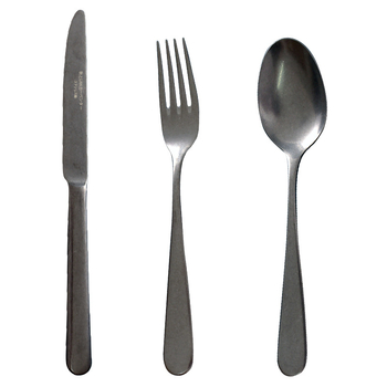 Peilių ir šakučių rinkinys: 210 nerūdijančio plieno, veidrodinis poliravimas, lengvas prabangus retro stilius, įskaičiuota steak peilis, šakutė, vaisių šaukštas ir desertinis šaukštas, su spaudu logotipu