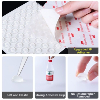 Silīcija antišoka daļiņas skapjiem un mēbelēm – klusa triecienu absorbēšana, buferpaliktņi un pretslīdēšanas paliktņi