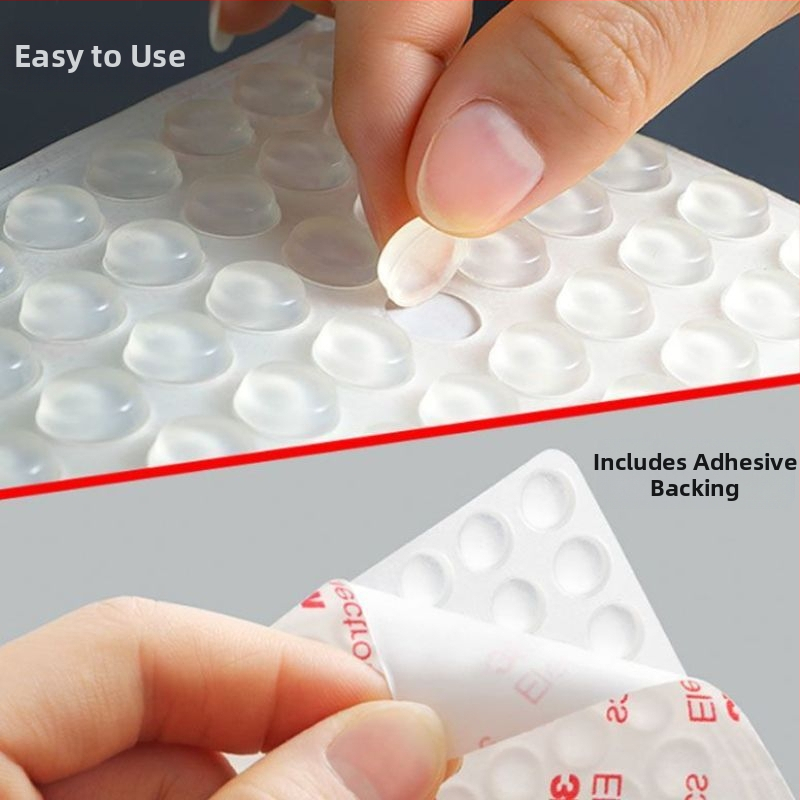 Silikono anti-kolizijos dalelės spintų ir baldų durims – tylus smūgio sugėrimas, buferiniai kilimėliai ir neslidūs padėkliukai