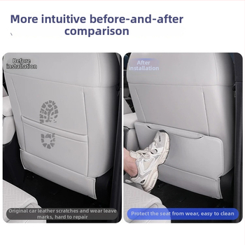 Automobilio galinės sėdynės apsauga — odinė, putų užpildas, logotipo spausdinimas, pritaikomas, tinkamas visoms sezonoms.