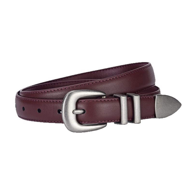 Ženski kožni kaiš od prvog sloja kože, spona od cinkove legure, kopča s iglom, univerzalni stil, brend Jsj leather belt