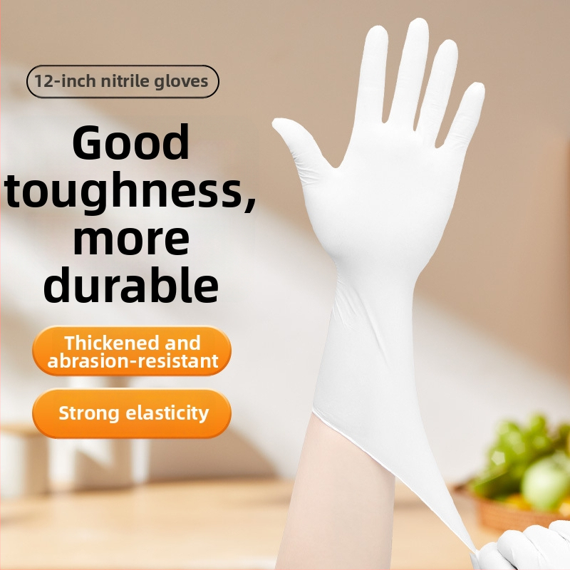 Vienreizējās nitrila cimdi, 7 g katram cimdim, no zīmola Super Protective, paredzētiem rūpnieciskai darbībai, ēdināšanas pakalpojumiem, laboratorijas pētījumiem un mājas lietošanai