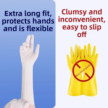 Nitrilkindad köögis ja kodumajapidamise puhastamiseks, paksendatud ja vastupidavad