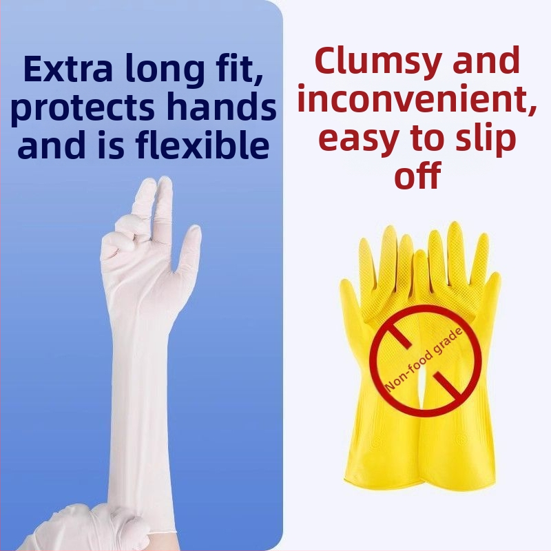 Nitrilkindad köögis ja kodumajapidamise puhastamiseks, paksendatud ja vastupidavad