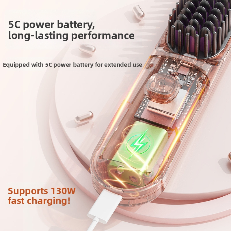 Juhtmevaba turmaliin-keramika juuksehari, kahekordne kasutus, 3 temperatuurivalikut, 30W, LCD-ekraan