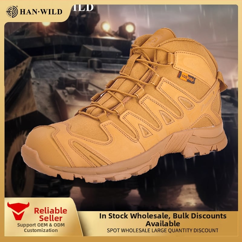 Hanye väljas matkasaapad — taktikalised keskmise kõrgusega kõrbesaapad mägisel telkimisel