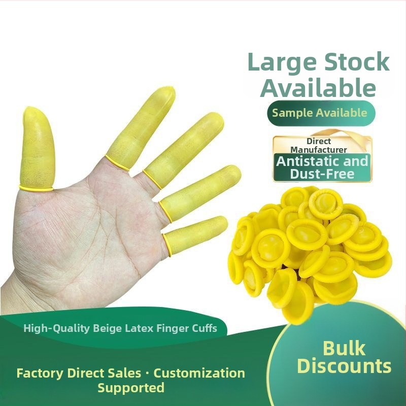 Vienkartiniai latekso pirštų apsauginiai, antistatinei elektronikos gamybai, 500 g