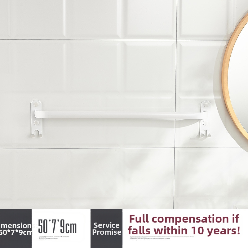 Sieninis rankšluosčio laikiklis be gręžimo – aliuminio lydinys, trijų lygių, 15 kg apkrova, emalio danga