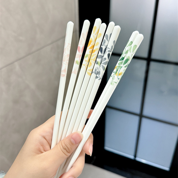 Керамични пръчки за хранене за едно лице, японски стил, флорална шарка, ръчна изработка, възможност за персонализиране