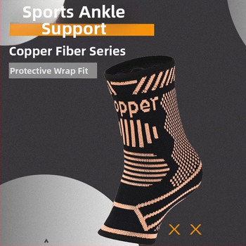 Pahkluu tugi trikotaažist vask-ioonidega, hingav elastne kompressioon, korvpalliks