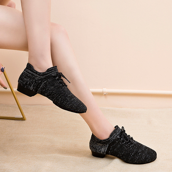 Odrasle latino plesne cipele, unisex, srednji potpetica, kožna potplata, lagane