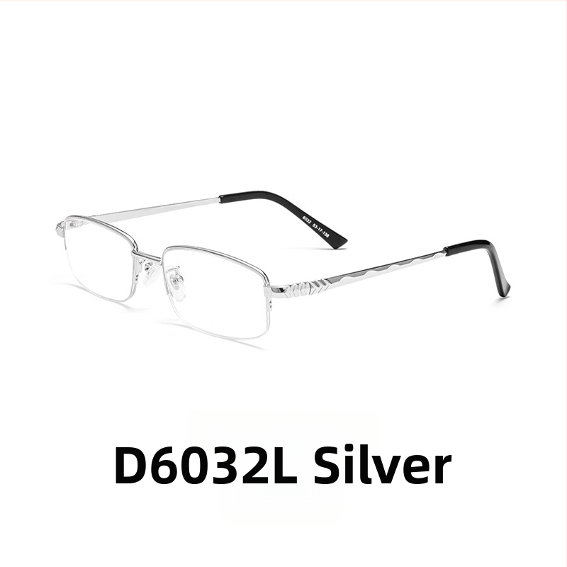 Lasīšanas brilles no ļoti vieglas sakausējuma ar pusrāmja rāmi, AC lēcas, anti-zilā gaismas aizsardzība un radiācijas izturība.