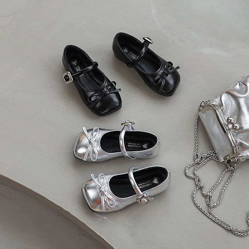 Tüdrukute tantsukingad, korea stiilis, Velcro-kinnitus, PU ülemine, kummist talla