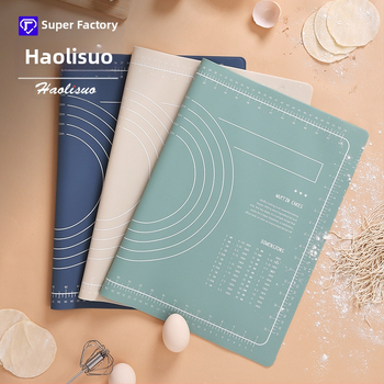 Maisto kokybės silikono tešlos minkymo kilimėlis, neslystantis, storintas, kepimui, Nordic dizainas, kilmės vieta Yangjiang, Guangdong; prekės ženklas Good and Sharp