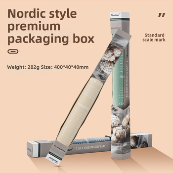 Maisto kokybės silikono tešlos minkymo kilimėlis, neslystantis, storintas, kepimui, Nordic dizainas, kilmės vieta Yangjiang, Guangdong; prekės ženklas Good and Sharp