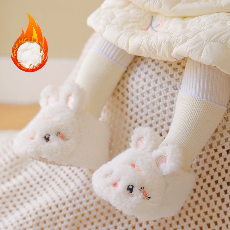 Beebide suede ülaosaga ja plüüsiga vooder, cartoon muster, kõrge varv, sobib 0-36 kuu, talv-sügis