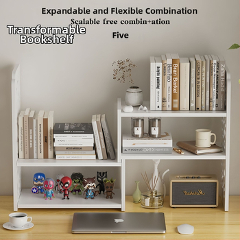 Stalo knygų laikiklis, daugiaaukštė PVC lentyna, svoris 1,6 kg, biuro stalinis organizatorius