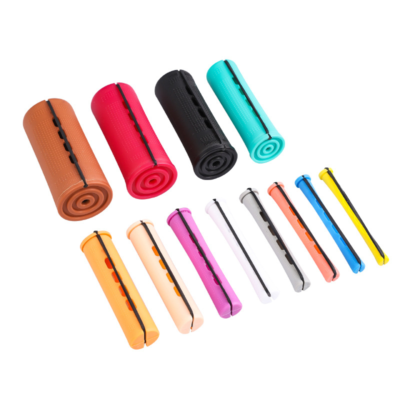 Цилиндричен комплект за къдрене с перм бар, покрита гумена лента и PP материал, марка Han Rong