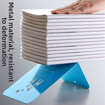 Metalo knygų stovas su skyrikliu ir klipu - Modelis C30504, Reverse, geležinis stalo knygų laikiklis, 430 g