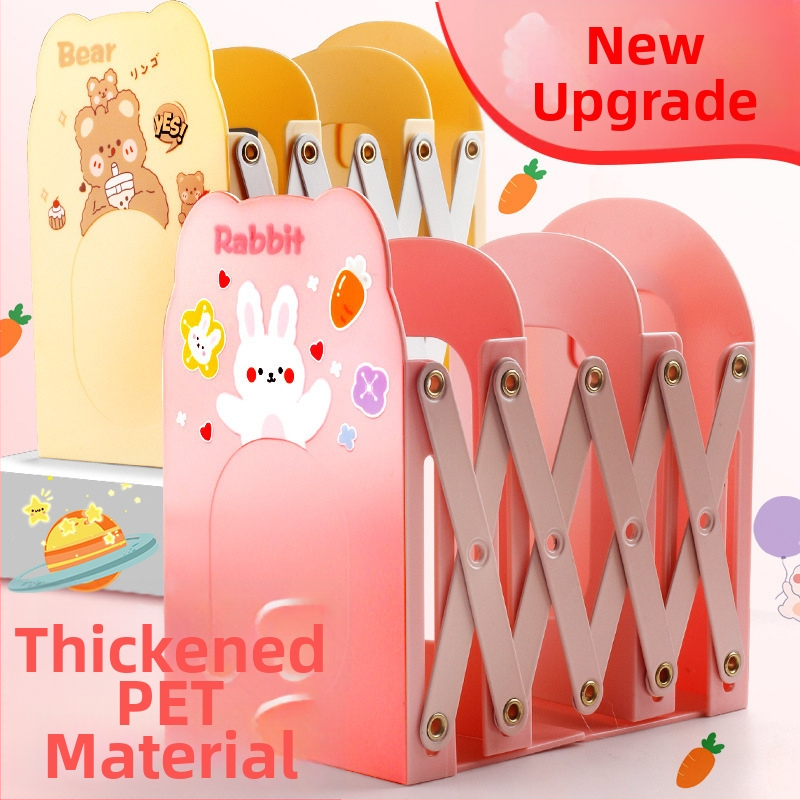 Animacinis ištraukiamas knygų laikiklis biurui, PET medžiaga, HC-9696, vienas pakuotėje, dovana paruošta