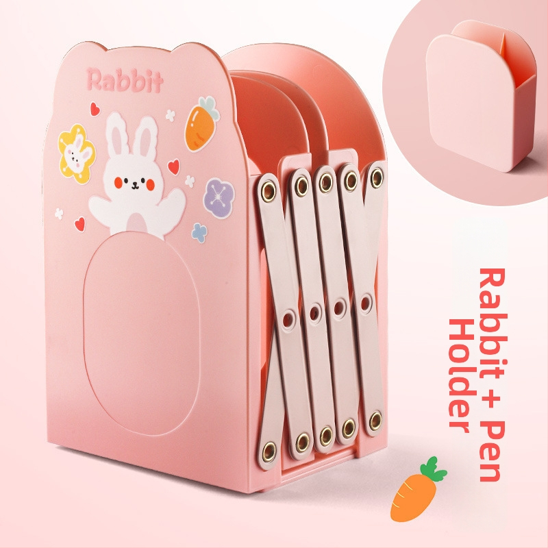 Animacinis ištraukiamas knygų laikiklis biurui, PET medžiaga, HC-9696, vienas pakuotėje, dovana paruošta