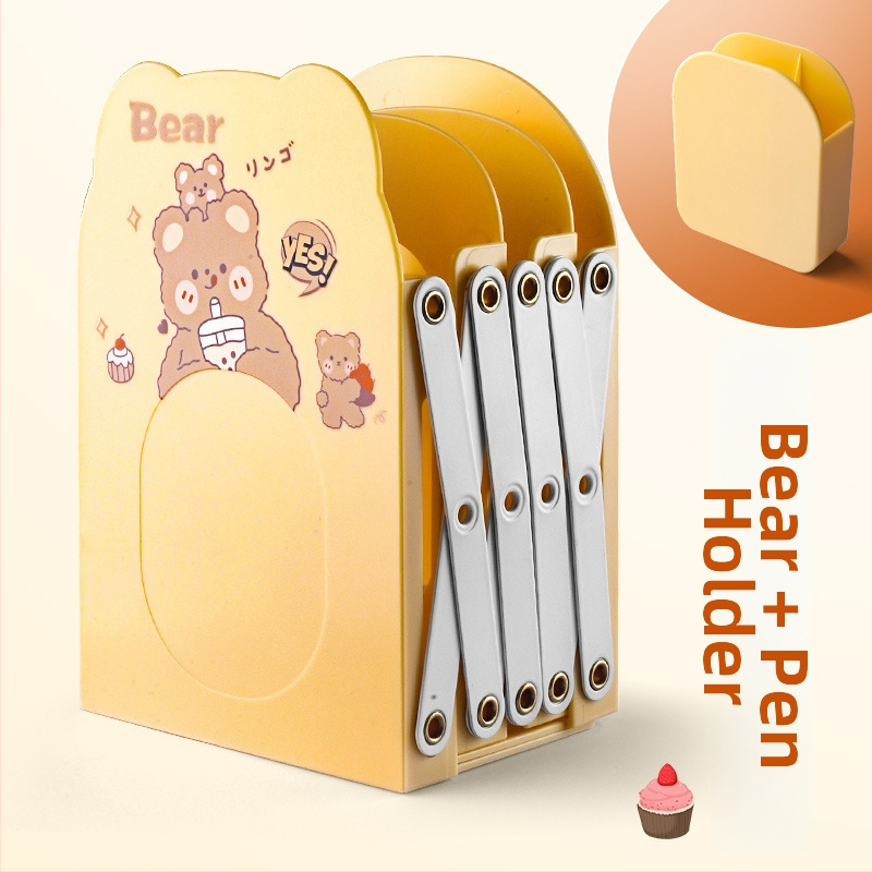 Animacinis ištraukiamas knygų laikiklis biurui, PET medžiaga, HC-9696, vienas pakuotėje, dovana paruošta