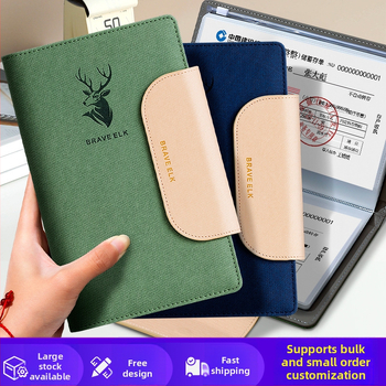 Real Week odinis daugiapuslapių klips dokumentų saugojimui su elnio galvos motyvu ir pritaikomu logotipu