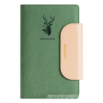 Real Week odinis daugiapuslapių klips dokumentų saugojimui su elnio galvos motyvu ir pritaikomu logotipu