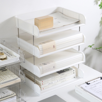 Raft pentru fișiere din PVC, două etaje, model multistrat