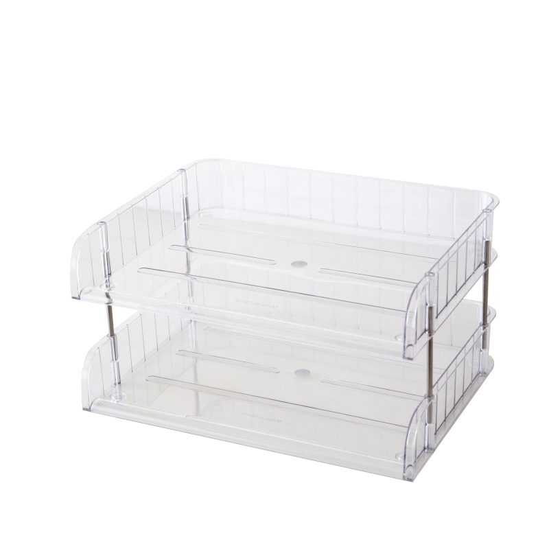 Raft pentru fișiere din PVC, două etaje, model multistrat