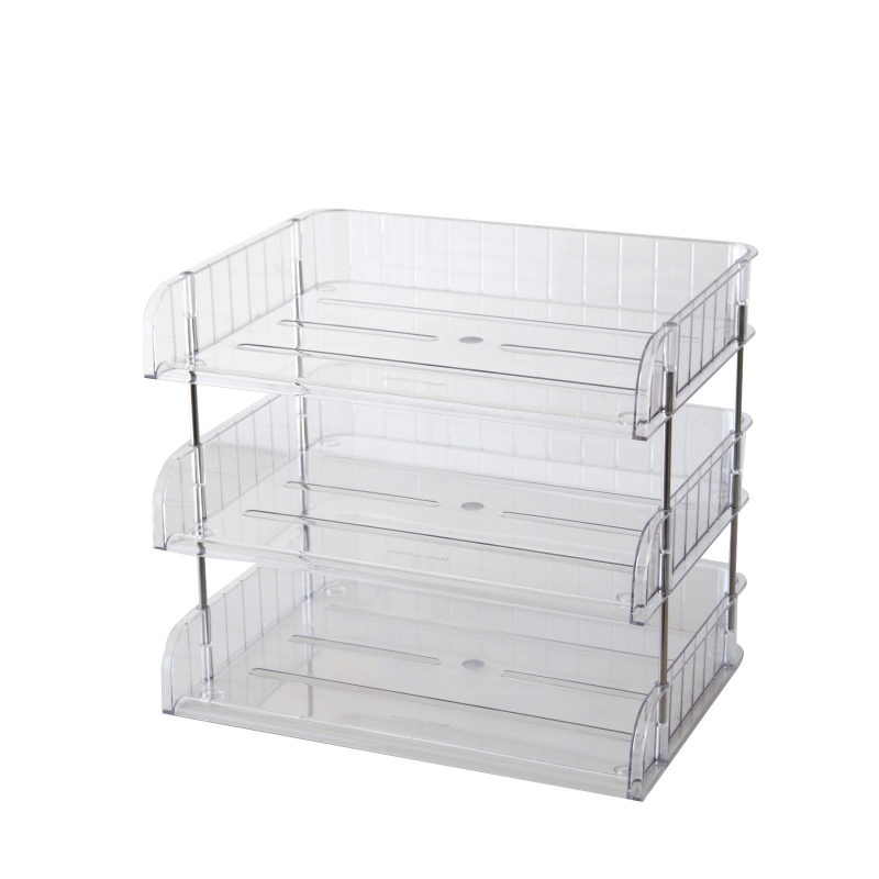 Raft pentru fișiere din PVC, două etaje, model multistrat