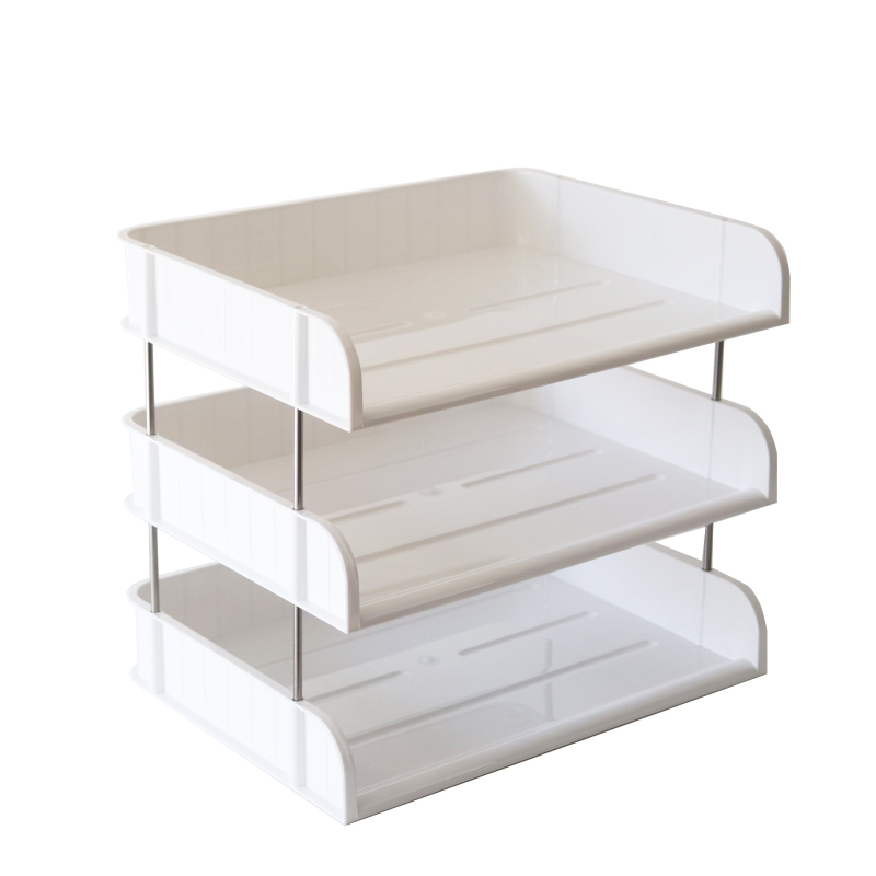 Raft pentru fișiere din PVC, două etaje, model multistrat