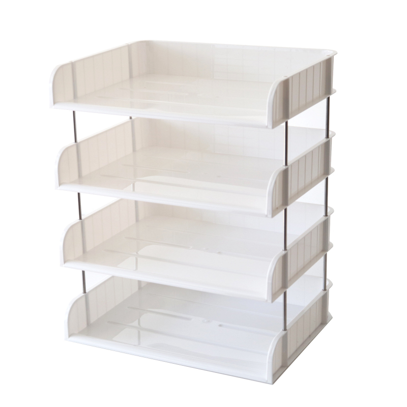 Raft pentru fișiere din PVC, două etaje, model multistrat