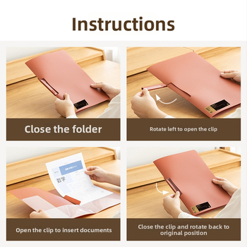 Times Good SD-N313 A4 dokumentų bylų dėklas su vieno spaustuko segtuvu, plastmasinis, logotipas spausdintas, pritaikymas