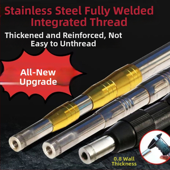 Roostevabast terasest keevitatud integreeritud vard, teleskoopne, mitmeosaline disain, kaal 1000 g