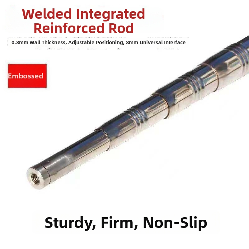 Roostevabast terasest keevitatud integreeritud vard, teleskoopne, mitmeosaline disain, kaal 1000 g