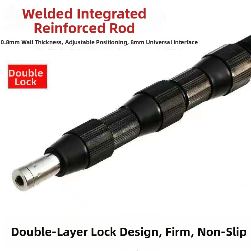 Roostevabast terasest keevitatud integreeritud vard, teleskoopne, mitmeosaline disain, kaal 1000 g